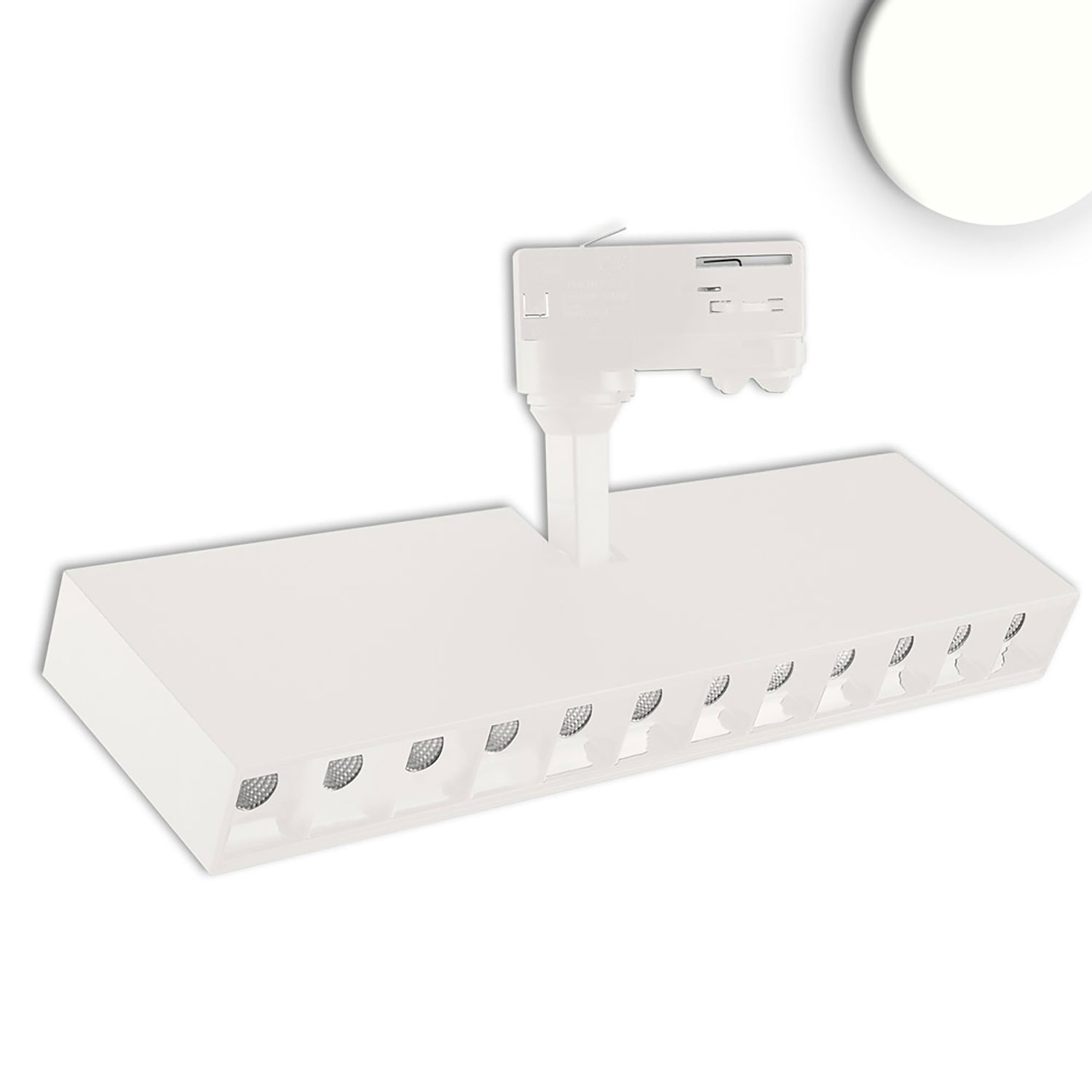 ISOLED 3-Phasen Raster-Schienen-Strahler 35W 45° weiß matt 4000K