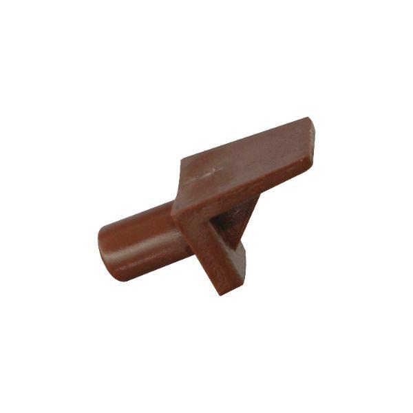 Steckbodenträger Winkel 2, Bohr ø 6 mm, Kunststoff braun