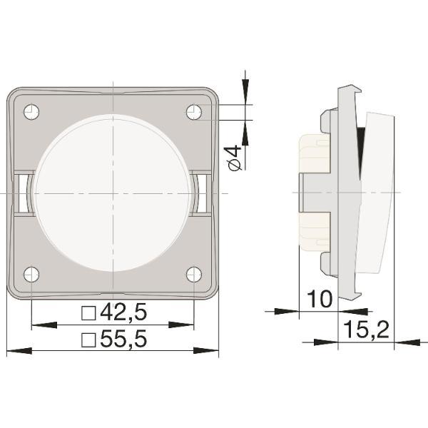 Berker Integro Flow/Pure Wechselschalter polarweiß glänzend