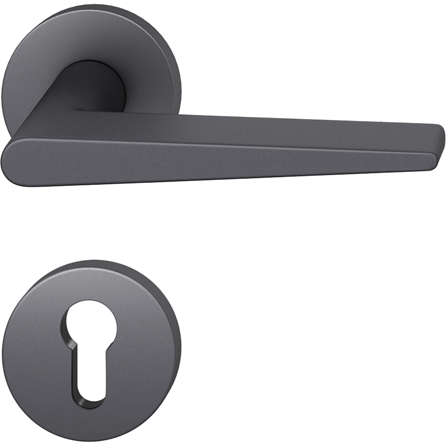 FSB Drückergarnitur 12 1005 ASL auf Rosette PZ, Aluminium schwarz matt