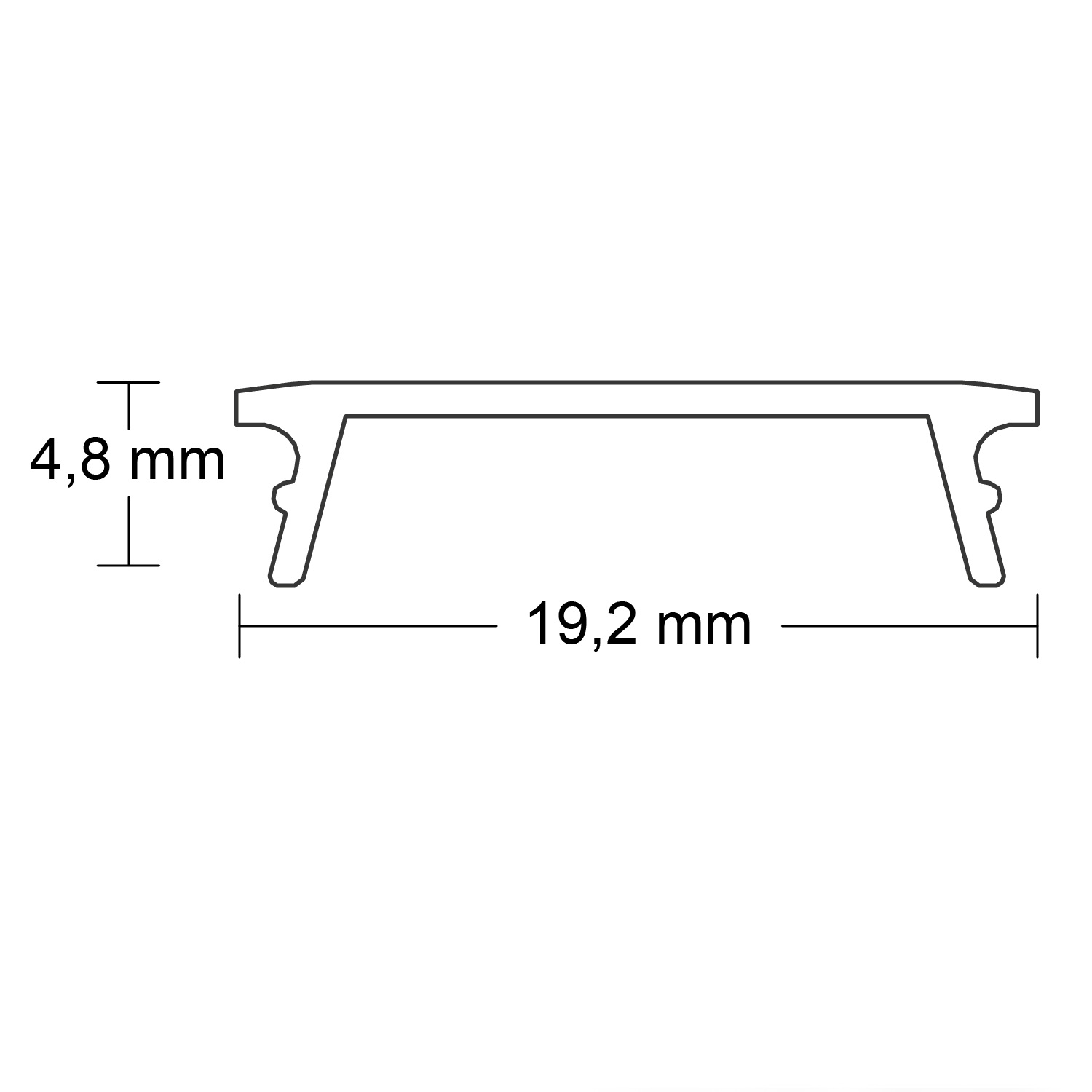 ISOLED Abdeckung COVER20 opal/satiniert 200cm für Profil SURF16