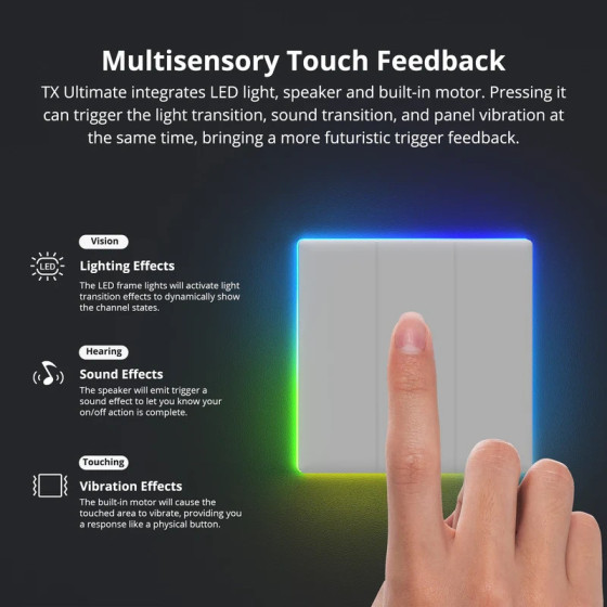 Sonoff TX Ultimate Smart Touch Wandschalter 3fach weiß T5