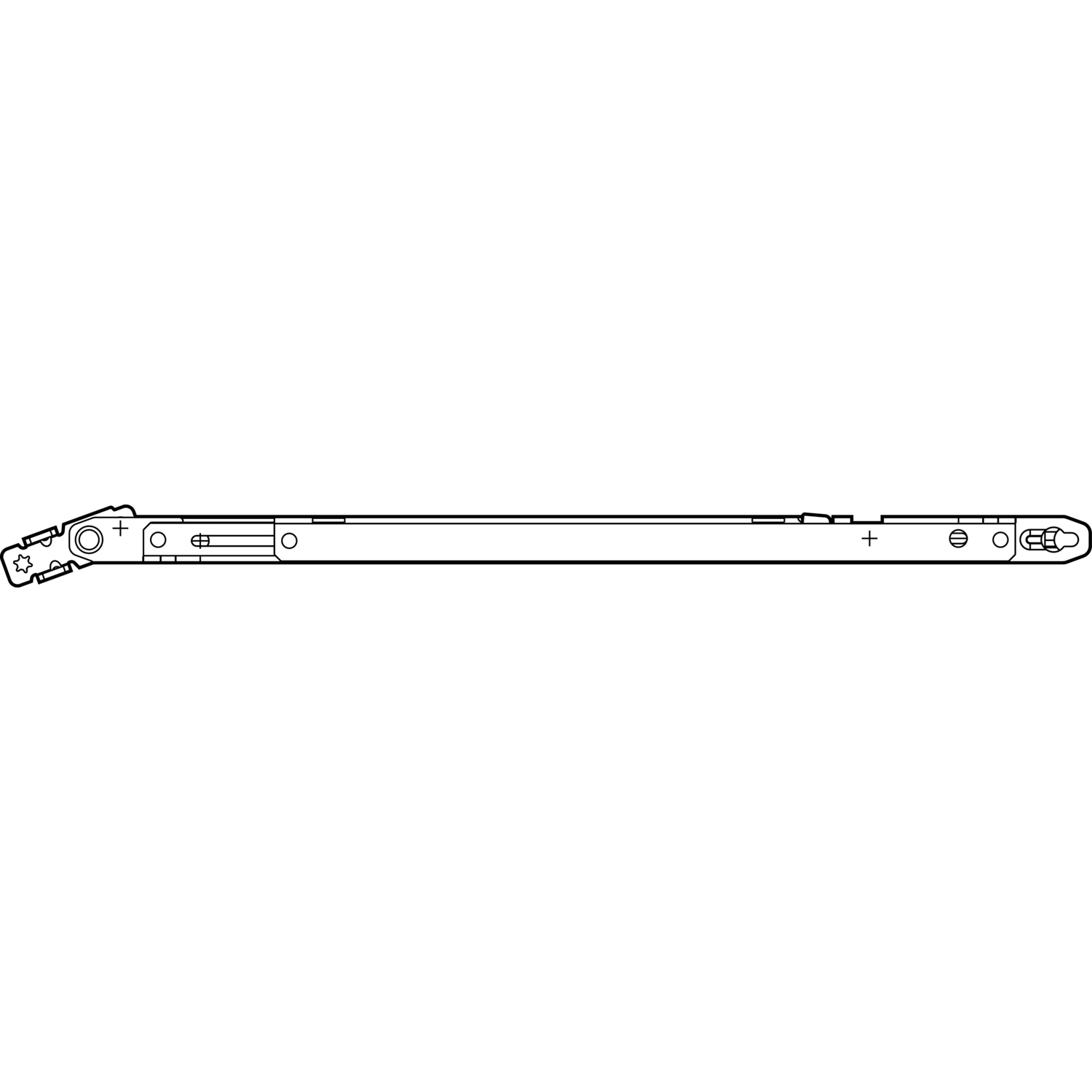 Roto ROTO NT/NX Fang-/Putzschere Typ 2 Rahmenteil FFH 561-1200 mm silber (347132)