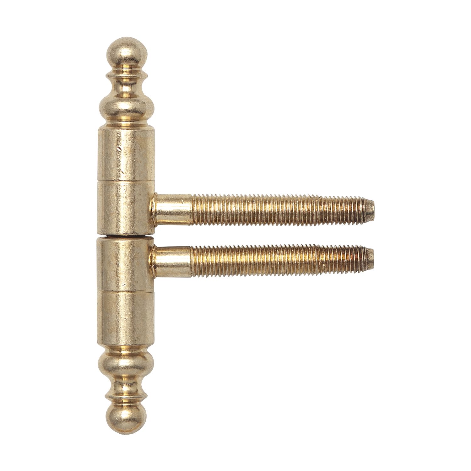 SFS Einbohrband 2-tlg. mit Zierkopf, ø 16 mm, Bandhöhe 108,5mm,Stahl vermessingt