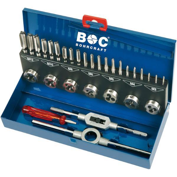 Bohrcraft Gewindeschneidsatz GS 25 DIN 352 HSS-G M3-M12 31-tlg.