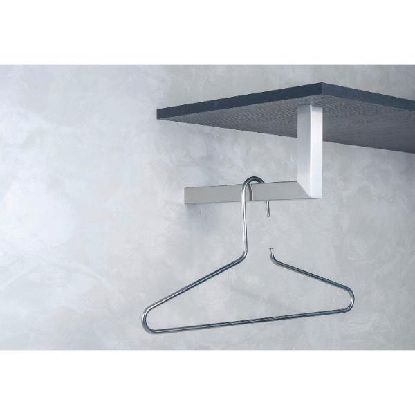 Garderobenbügel Luna Breite 300 mm, Höhe 150 mm, Edelstahl gebürstet
