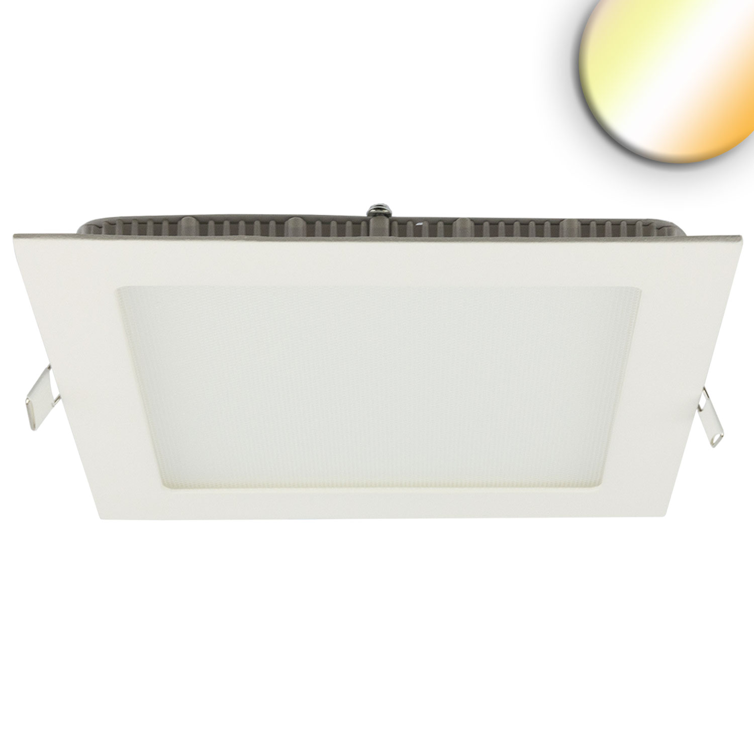 ISOLED LED Downlight 24W eckig ultraflach weiß 300x300mm ColorSwitch 3000|3500|4000K dimmbar