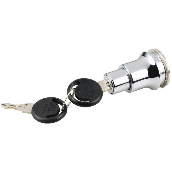 Siso Zylinder-Druckschloss 907 verschiedensperrend, Zamak verchromt poliert