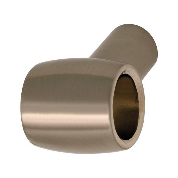 Grimme Rohrhalter mit glattem Fuß Zamak Edelstahl Effekt