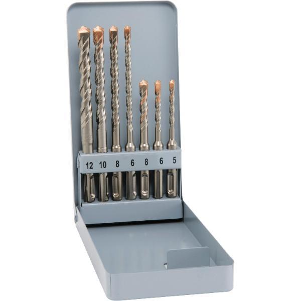 Alpen HM-Hammerbohrer-Satz SDS-Plus 2-Schneider F4 7-teilig in Metallkassette