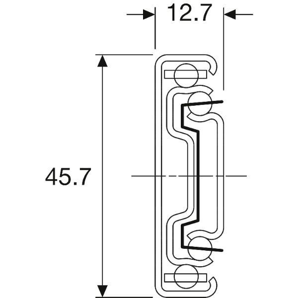 Accuride 3832 Kugelkäfigführung-Vollauszug, Länge 300 mm, Stahl verzinkt