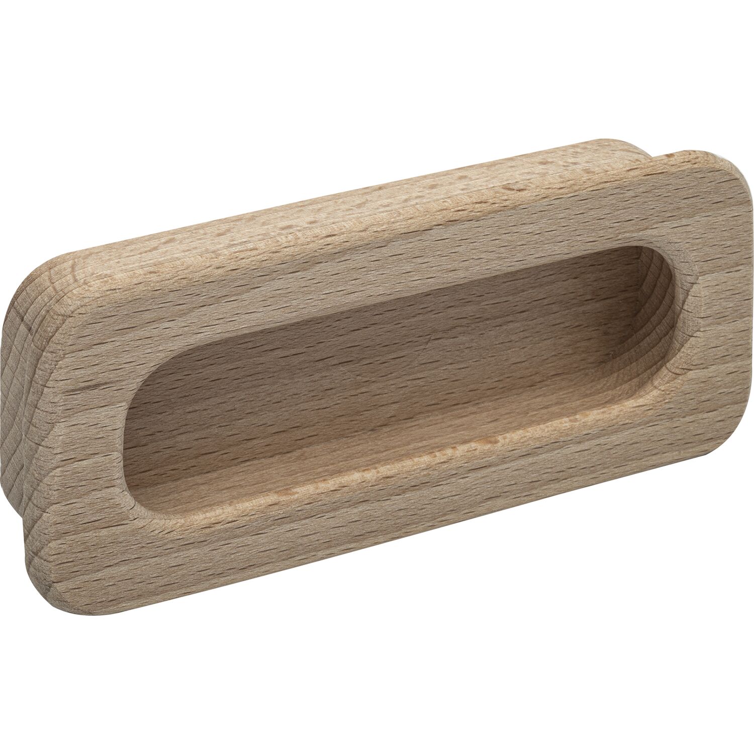 Alles im Griff Muschelgriff Cidras Breite 110mm Einlassmaß 102x42mm Buche roh