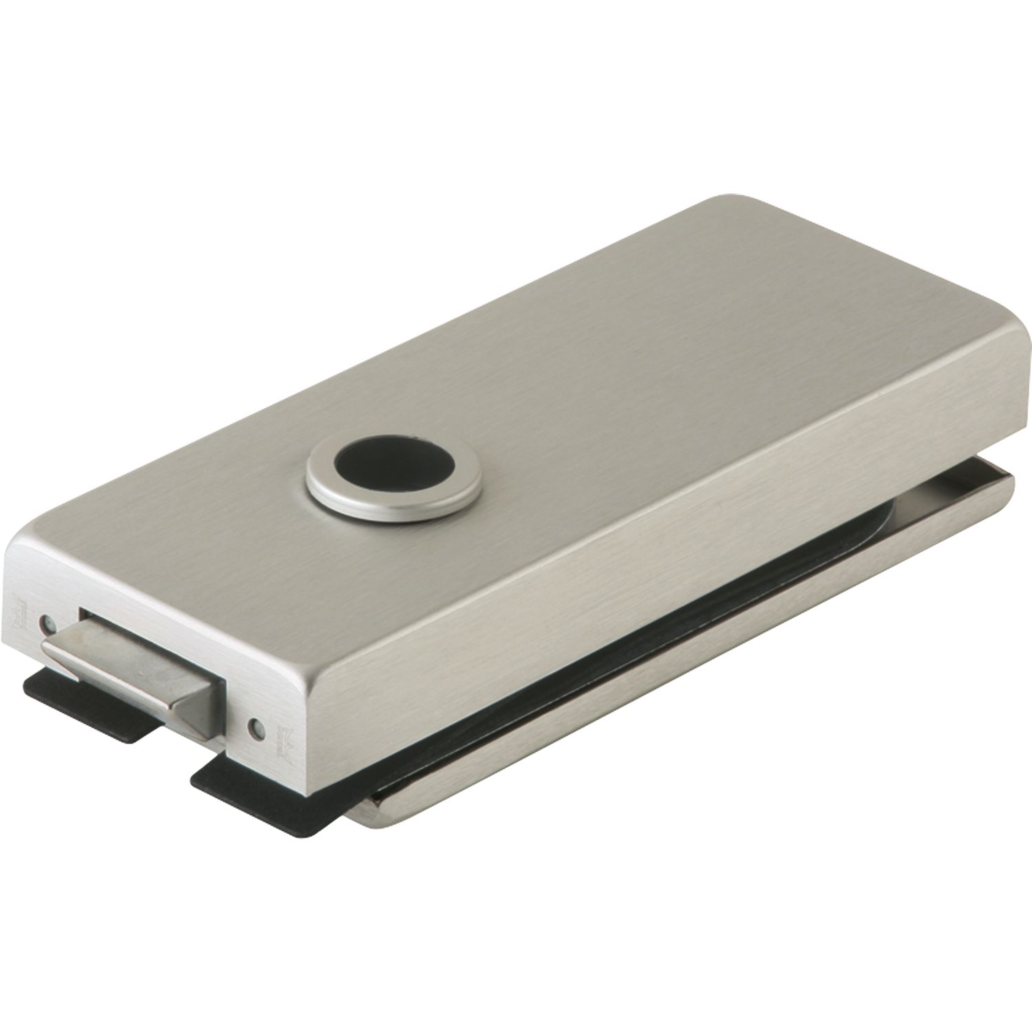 DORMA-Glas Schloss Studio Classic unversperrbar, Glas 8 mm, Edelstahl-Effekt (10.002)