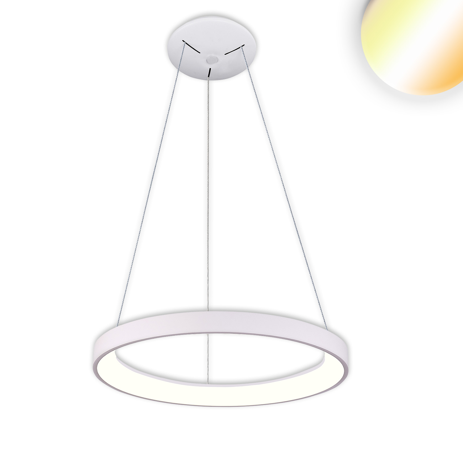 ISOLED LED Hängeleuchte Orbit 480 weiß 38W rund ColorSwitch 3000|3500|4000K dimmbar