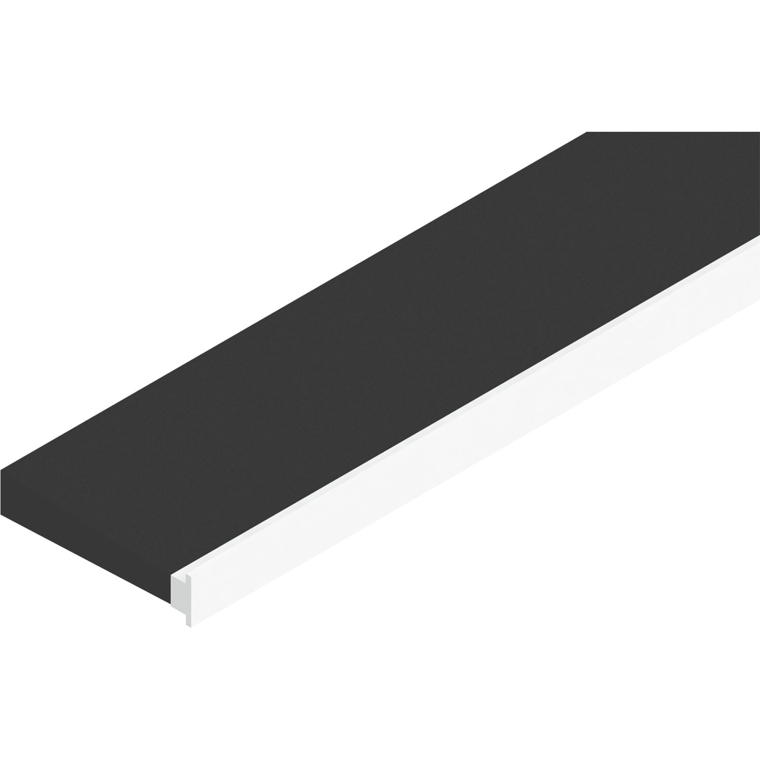 HELM SOLIDO/HELM Bürstendichtung 25 mm zu Anschlagkasten Glas auf Maß schwarz