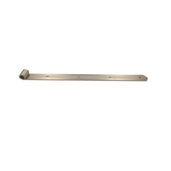 Sonneck Langbänder einseitig gerollt, ohne Kegel, 500 x 40 x 5 mm, Edelstahl-Effekt