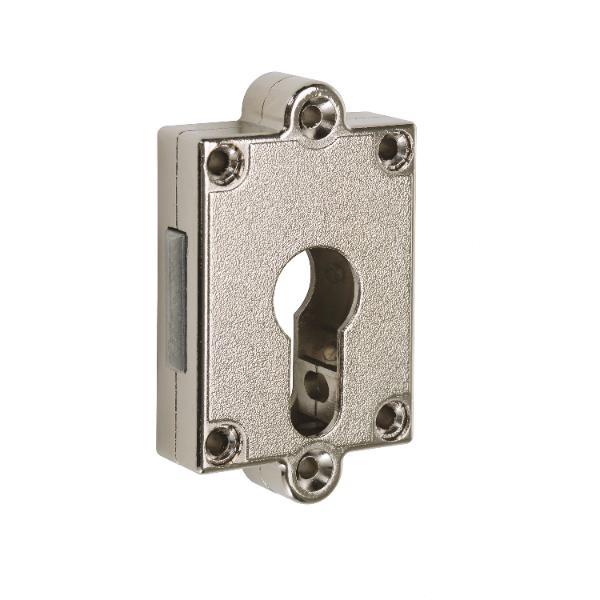 JuNie 7407 Zylinder-Kastenschloss Dornmaß 25mm Metall vernickelt matt