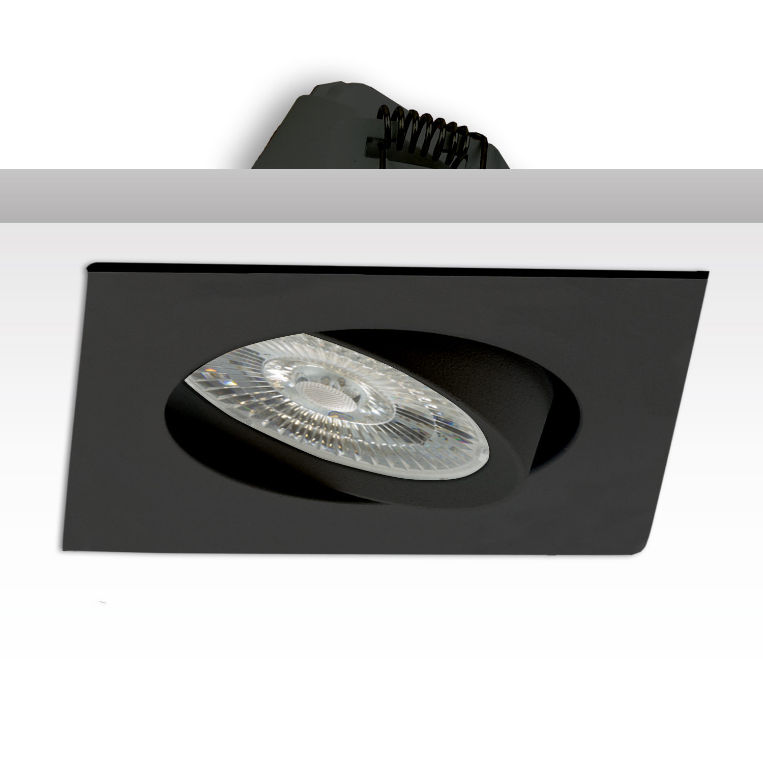 ISOLED LED Einbauleuchte Sunset Slim68 schwarz eckig 9W 1800-2800K Dimm-to-warm