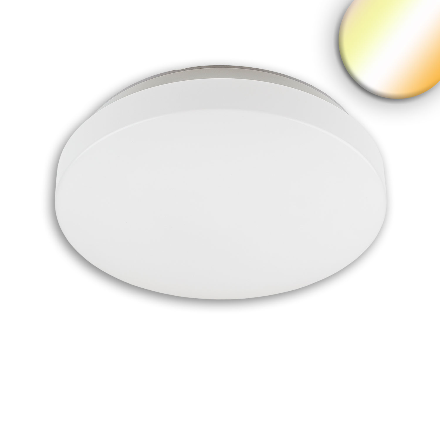 ISOLED LED Deckenleuchte 13|18W weiß rund DN280 IP64 120lm/W ColorSwitch 3000|4000|6000K