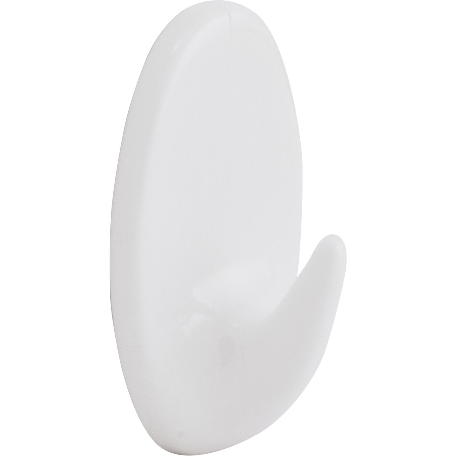 Klebehaken Oval Breite 26 mm, Höhe 42 mm, Kunststoff weiß