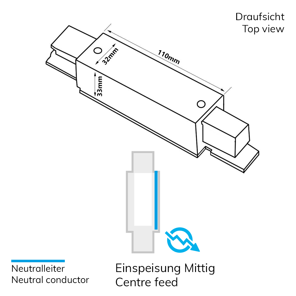 ISOLED 3-Phasen S1 Mittel-Einspeisung weiß