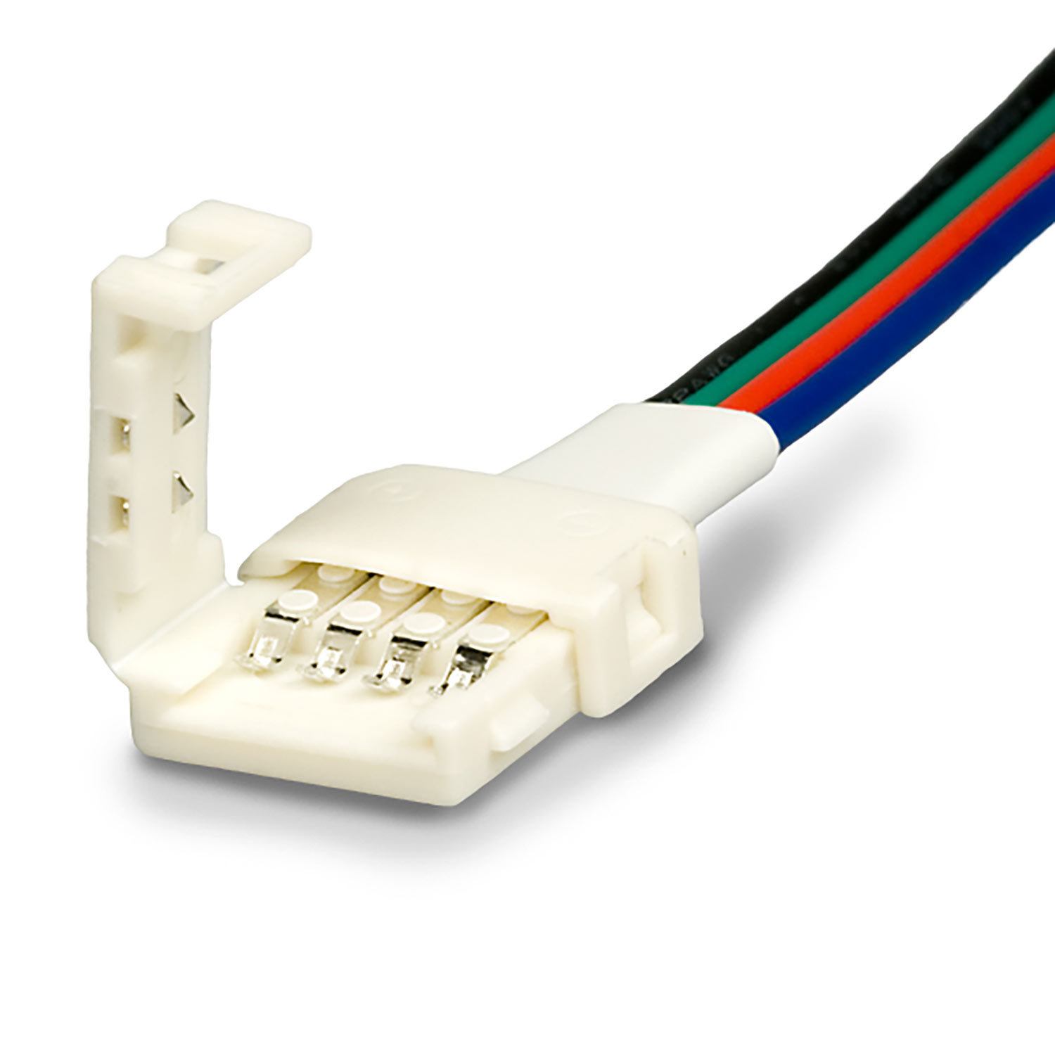 ISOLED Clip-Kabelanschluss (max. 5A) C1-410 für 4-pol. IP20 Flexstripes mit Breite 10mm Pitch >12mm ISOLED Clip-Kabelanschluss (max. 5A) C1-410 für 4-pol. IP20 Flexstripes mit Breite 10mm Pitch >12mm