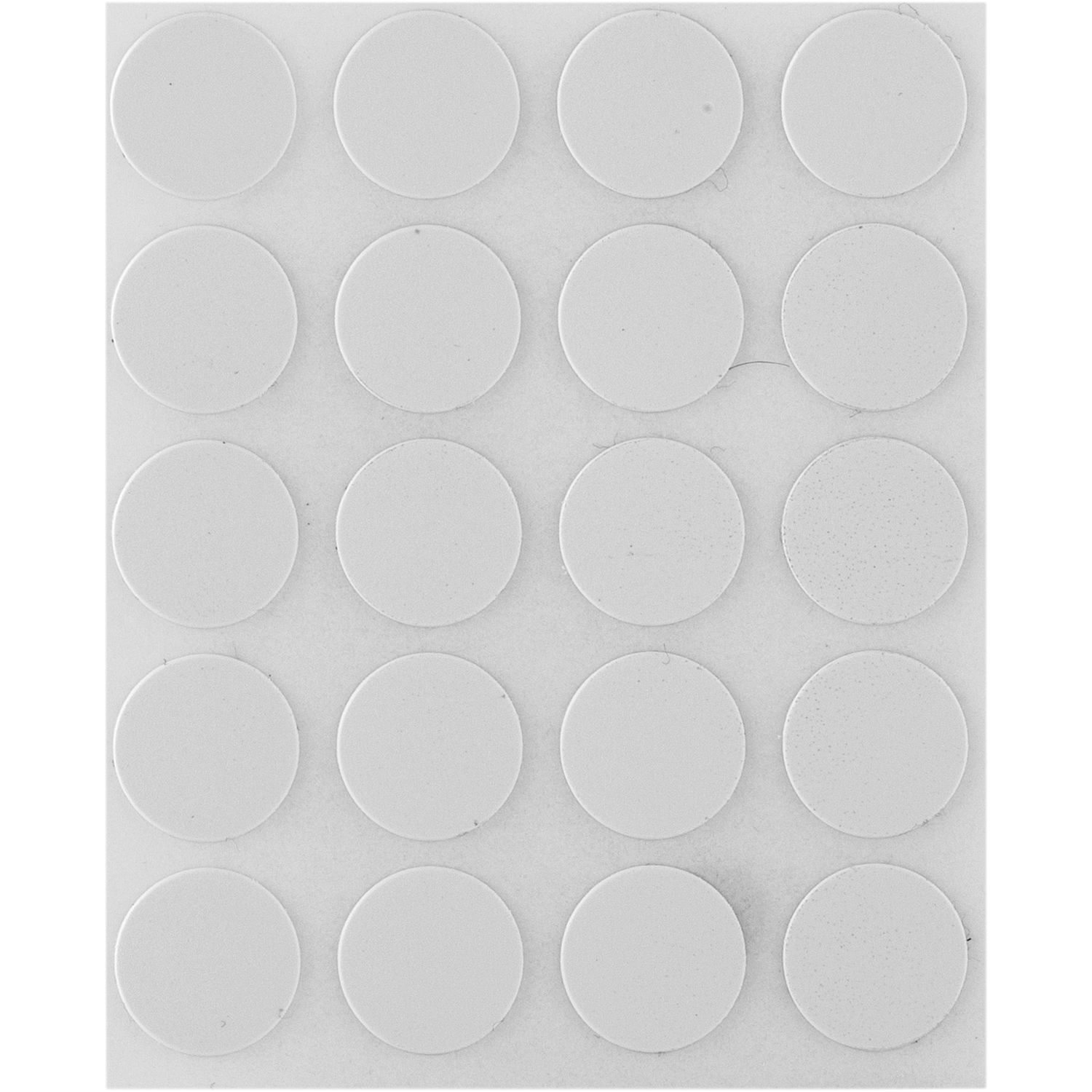 Abdeckkappe selbstklebend, ø13mm, 20 Stück, Kunststoff weiss