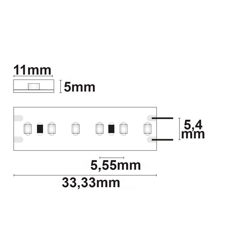 ISOLED LED CRI927 Linear11 Flexband 24V DC 6W IP54 2700K 5m Rolle 180 LED/m