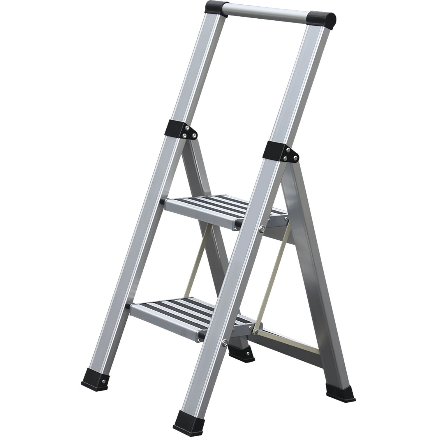 Alu-Klappleiter Step+Store S 2-stufig