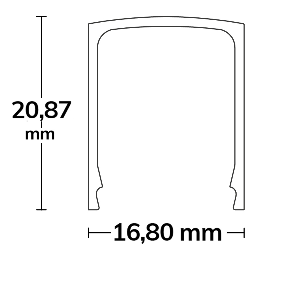 ISOLED Abdeckung COVER4 opal/satiniert 200cm für Profil SURF12 RAIL/BORDERLESS (FLAT)