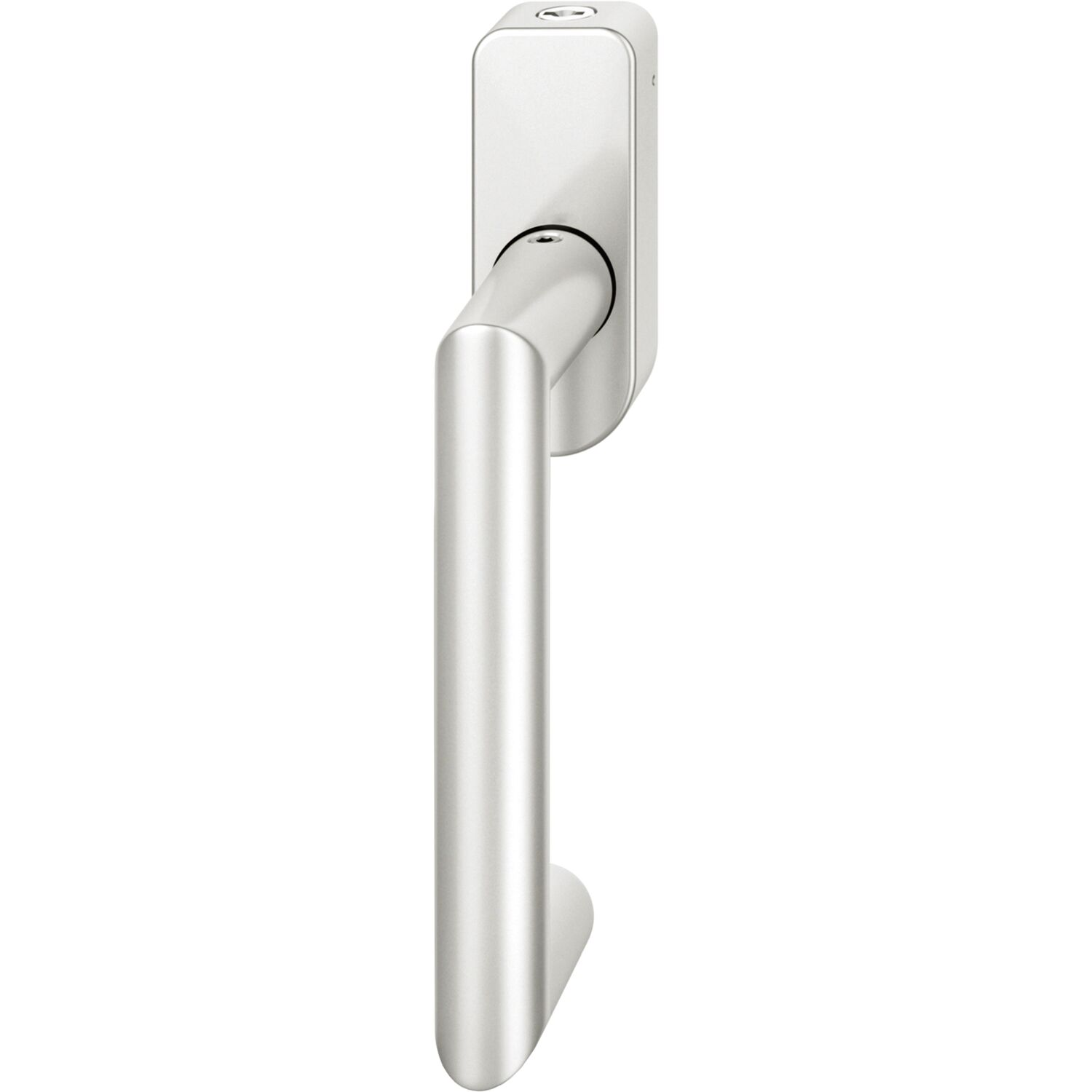 FSB Fenstergriff abschließbar ovale Rosette Aluminium silber eloxiert