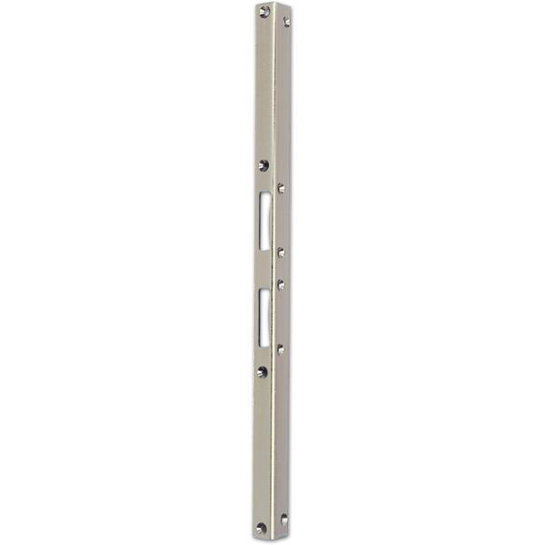 SH-Winkelschließblech eckig Blindlappen 28mm, Gr. 28x22x500x3 mm,verzinkt silber