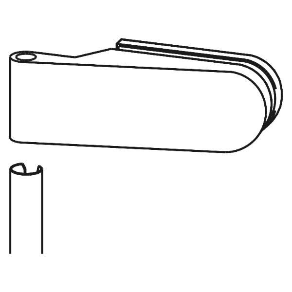 DORMA-Glas DORMA-Glas Türband Flügelteil Studio Rondo 10.230, Glas 8 mm, silber eloxiert