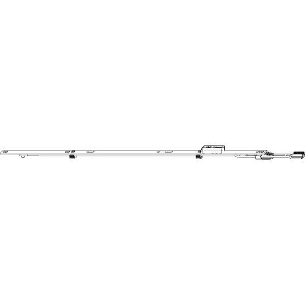 Maco #208333 MACO MM Stulpverlängerung Stulpflügelgetriebe Beschlagsnut L=470 mm silber