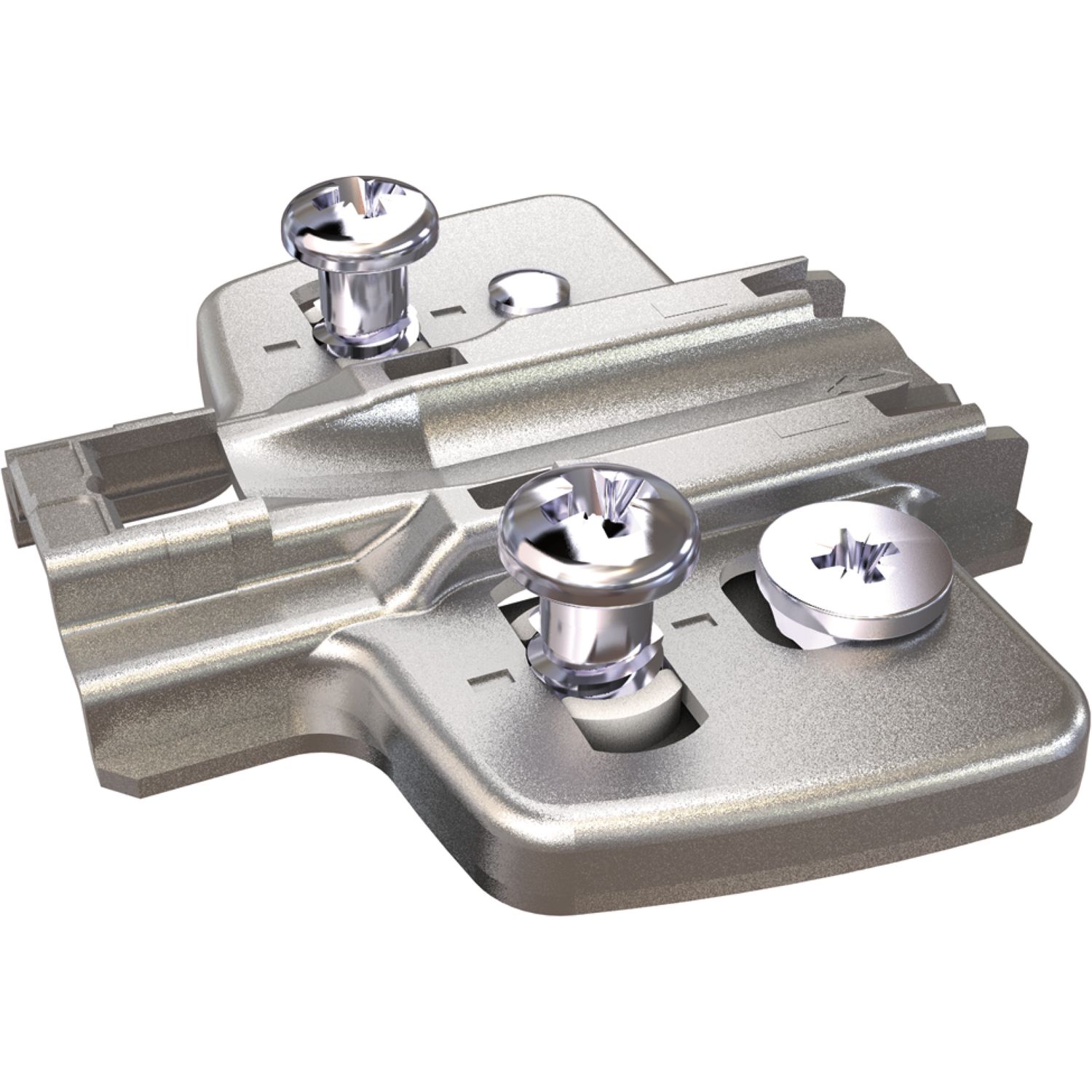 Hettich Exzenter Kreuzmontageplatte, Systemschraube, Distanz 3 mm