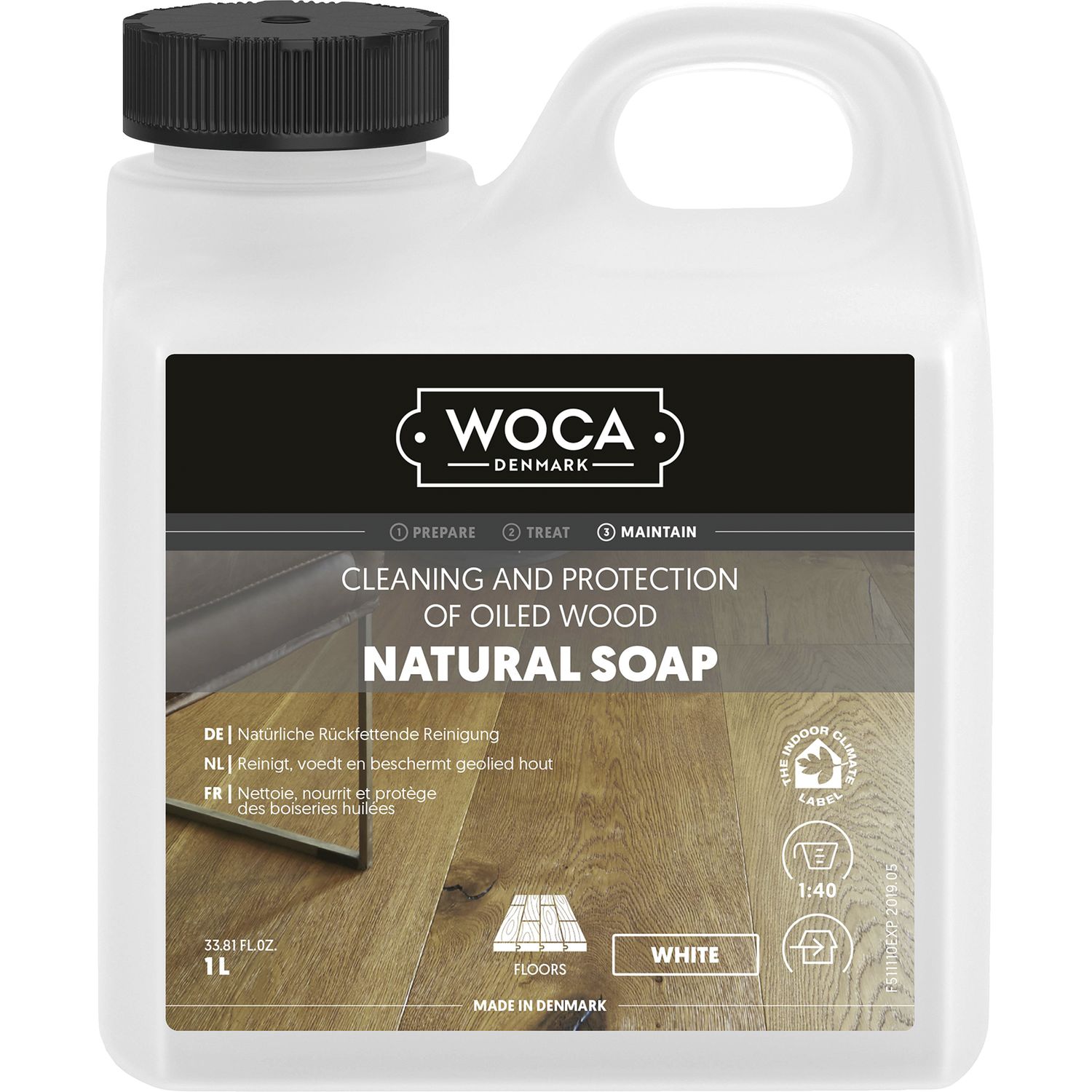Woca Holzbodenseife weiß 1 Liter
