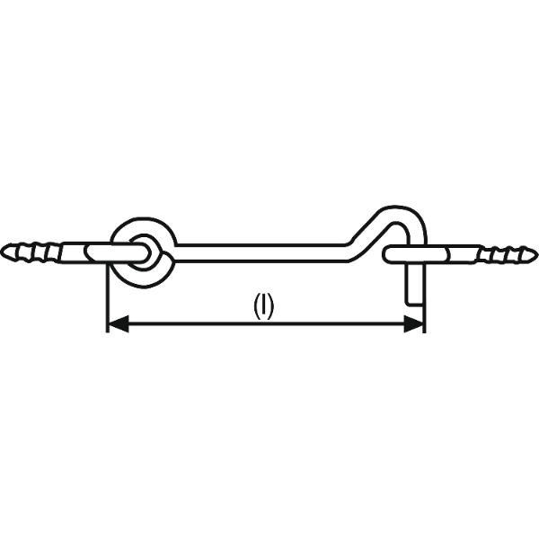 secOtec Windhaken 100 mm verzinkt SB-2