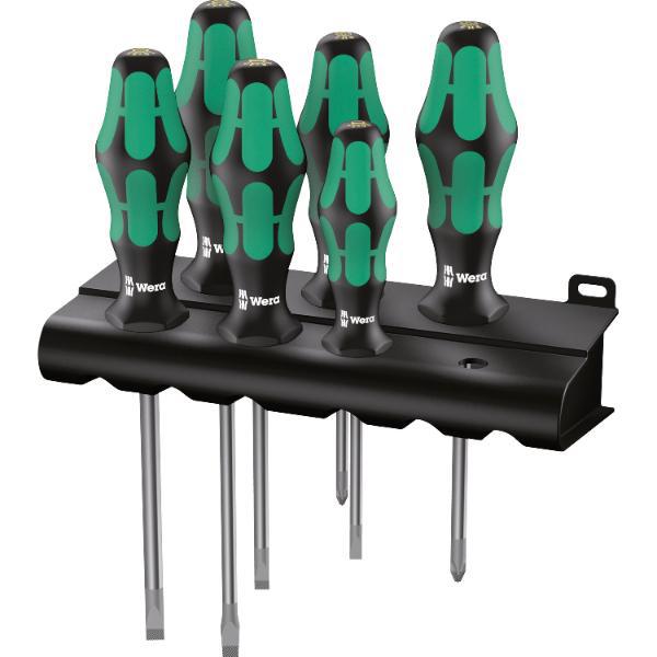 Wera Schraubendreher-Satz 334/6+Rack Schlitz/Phillips 6-teilig