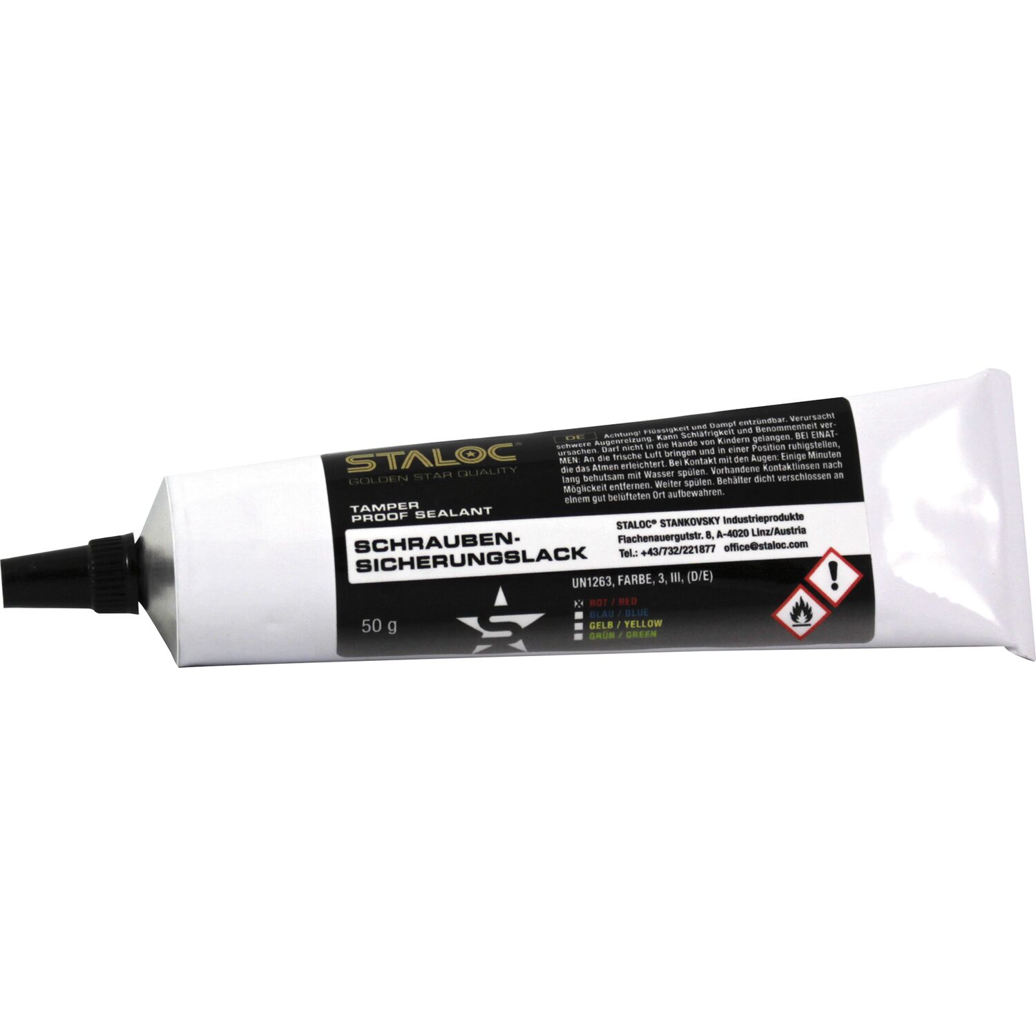 STALOC Schraubenssicherungslack 50ml gelb