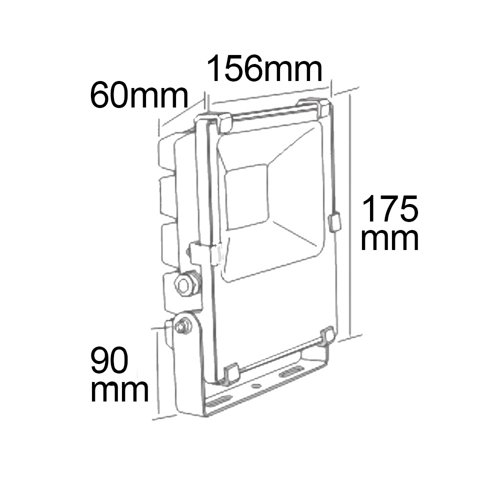 ISOLED LED Fluter Prismatic 20W neutralweiß anthrazit IP66