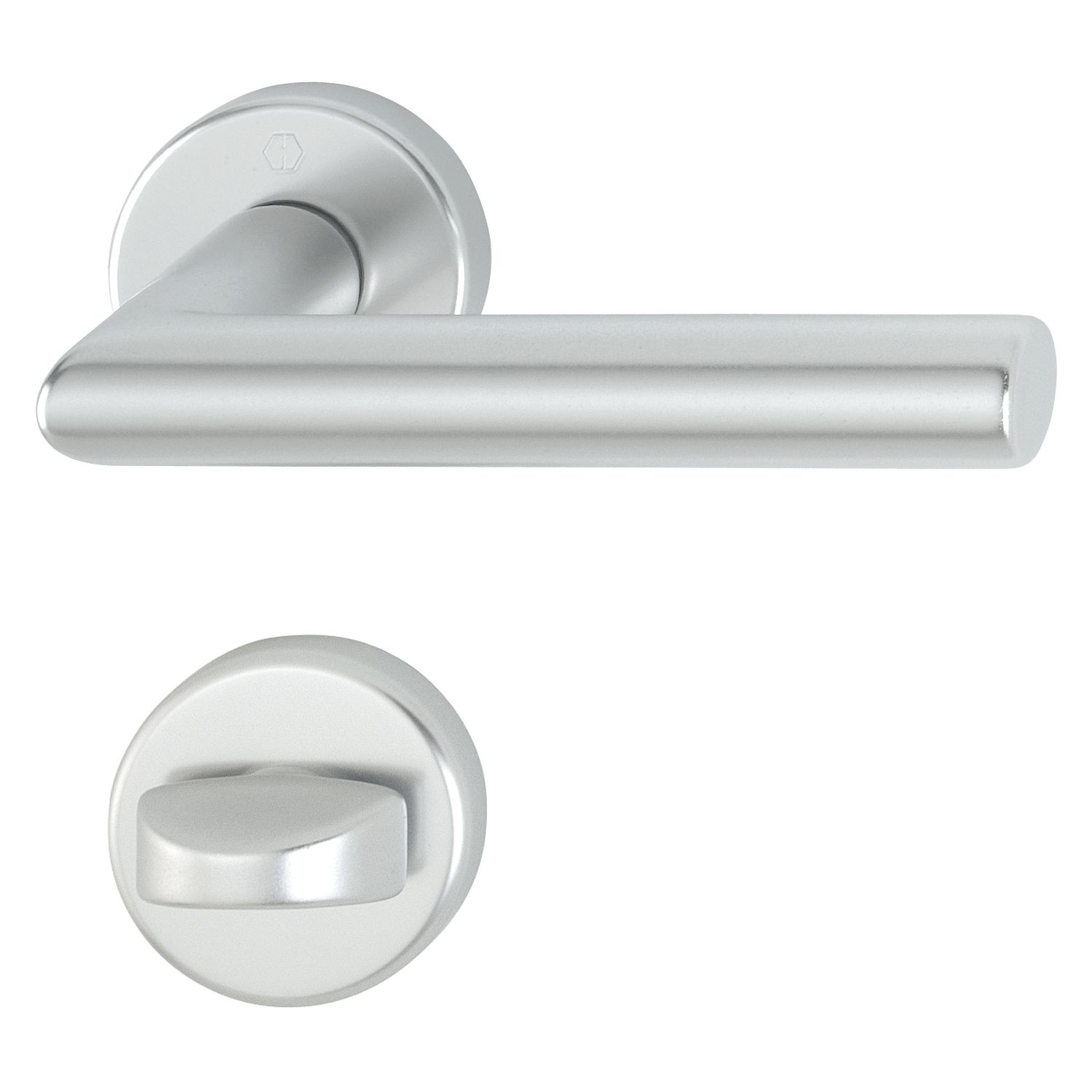 Hoppe Drückergarnitur AMSTERDAM auf Rosette WC, 37-47, Aluminium silber eloxiert