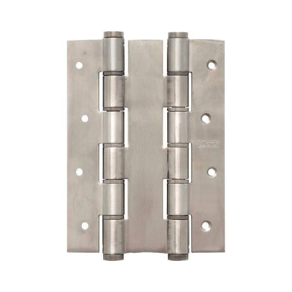 Justor Pendeltürband doppelt wirkend, Rollen ø 18 mm, Höhe 180 mm, Edelstahl
