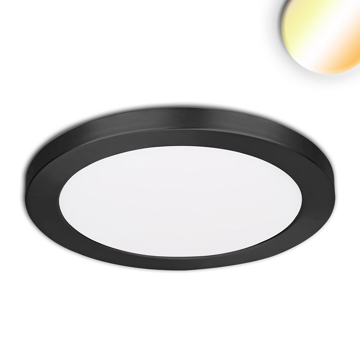 ISOLED LED Aufbau/Einbauleuchte Slim Flex 18W schwarz ColorSwitch 3000|3500|4000K