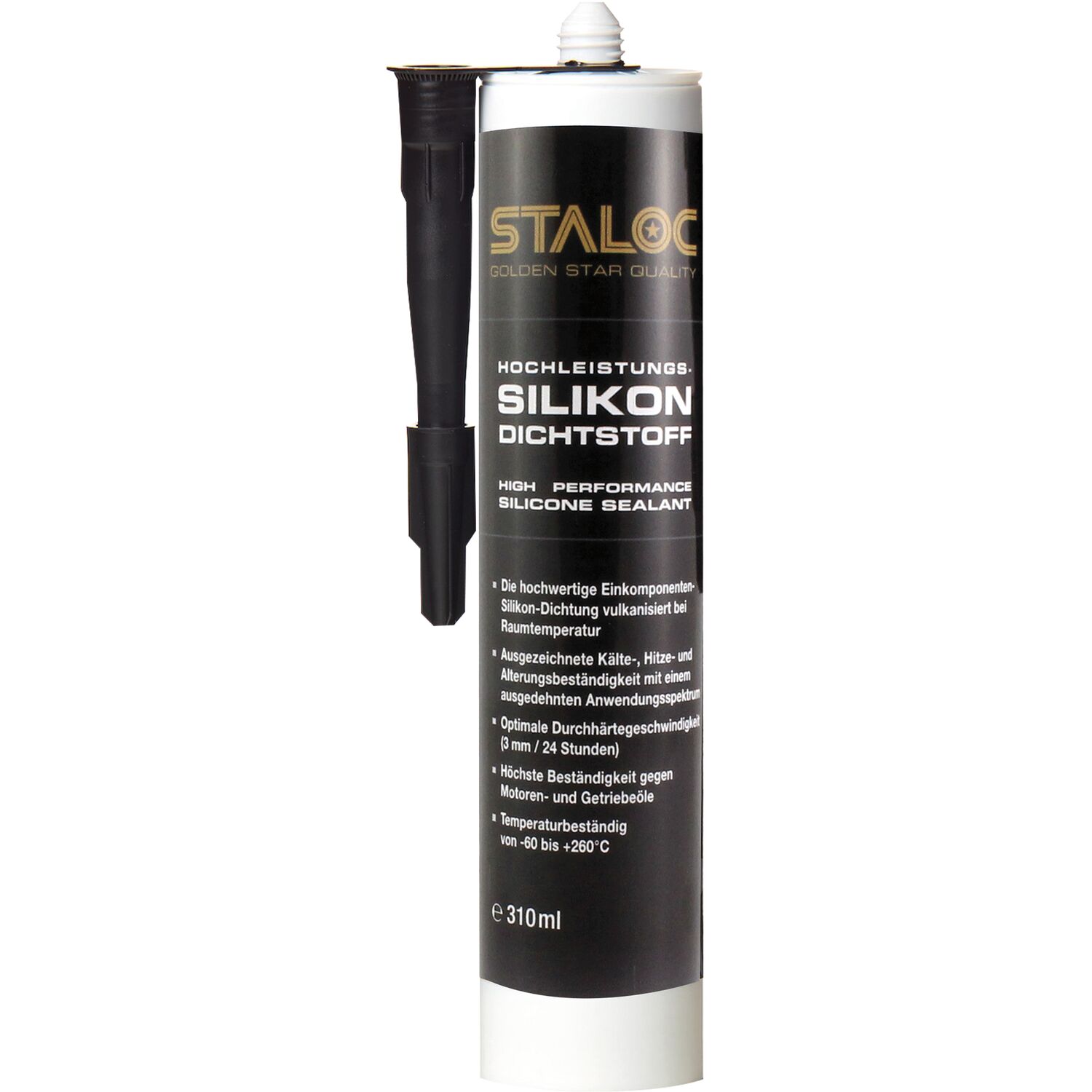 STALOC Silikon ölbeständig OXIM 300ml schwarz
