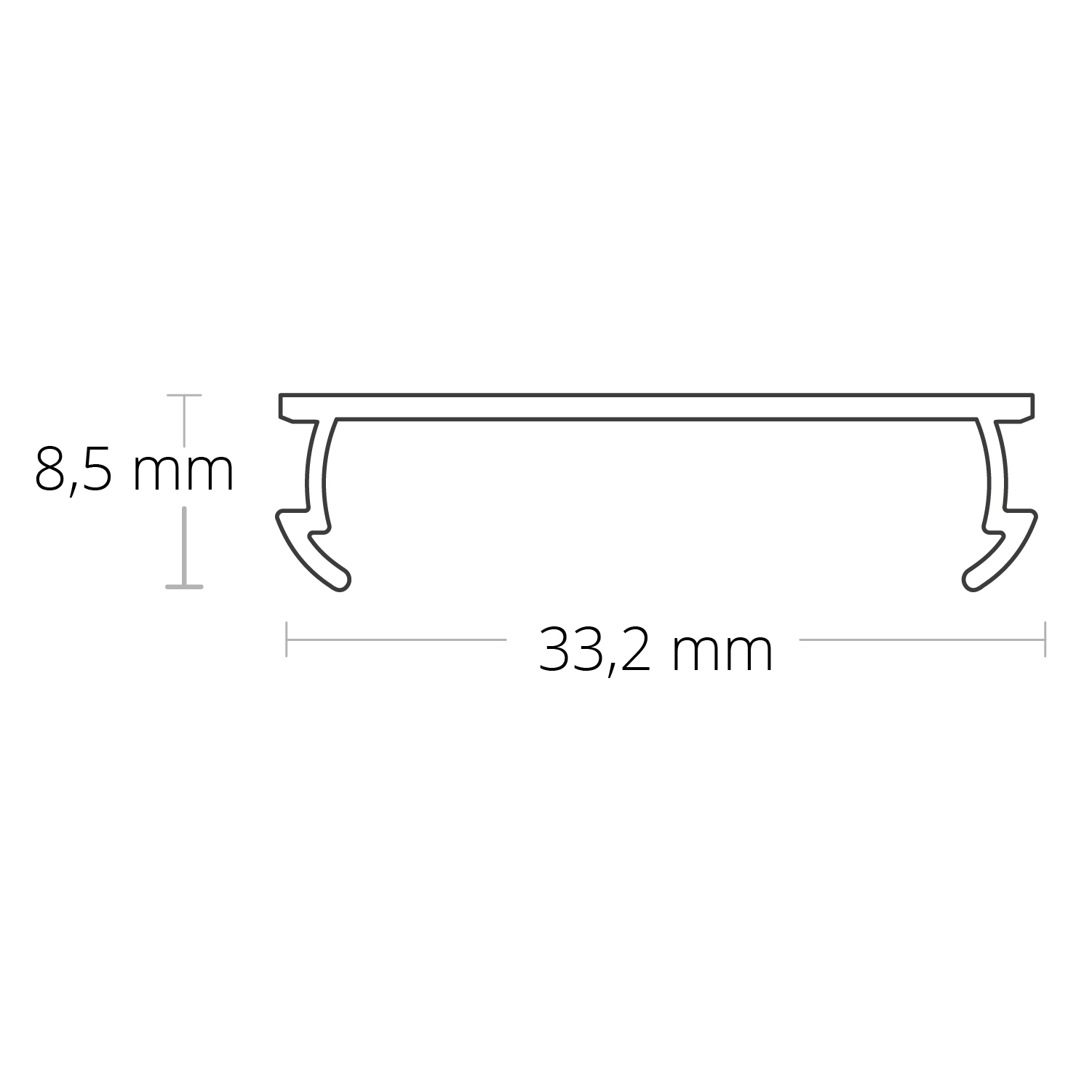 ISOLED Abdeckung COVER61 opal+ für Profil LAMP30 V1+V2 200cm