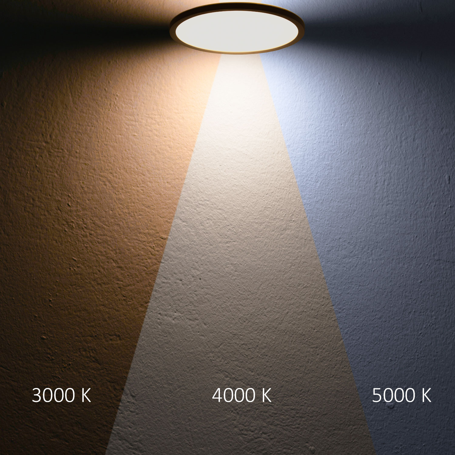 ISOLED LED Deckenleuchte Slim300 PRO 18W schwarz rund IP44 DN300 3000|4000|5000K Up&Down
