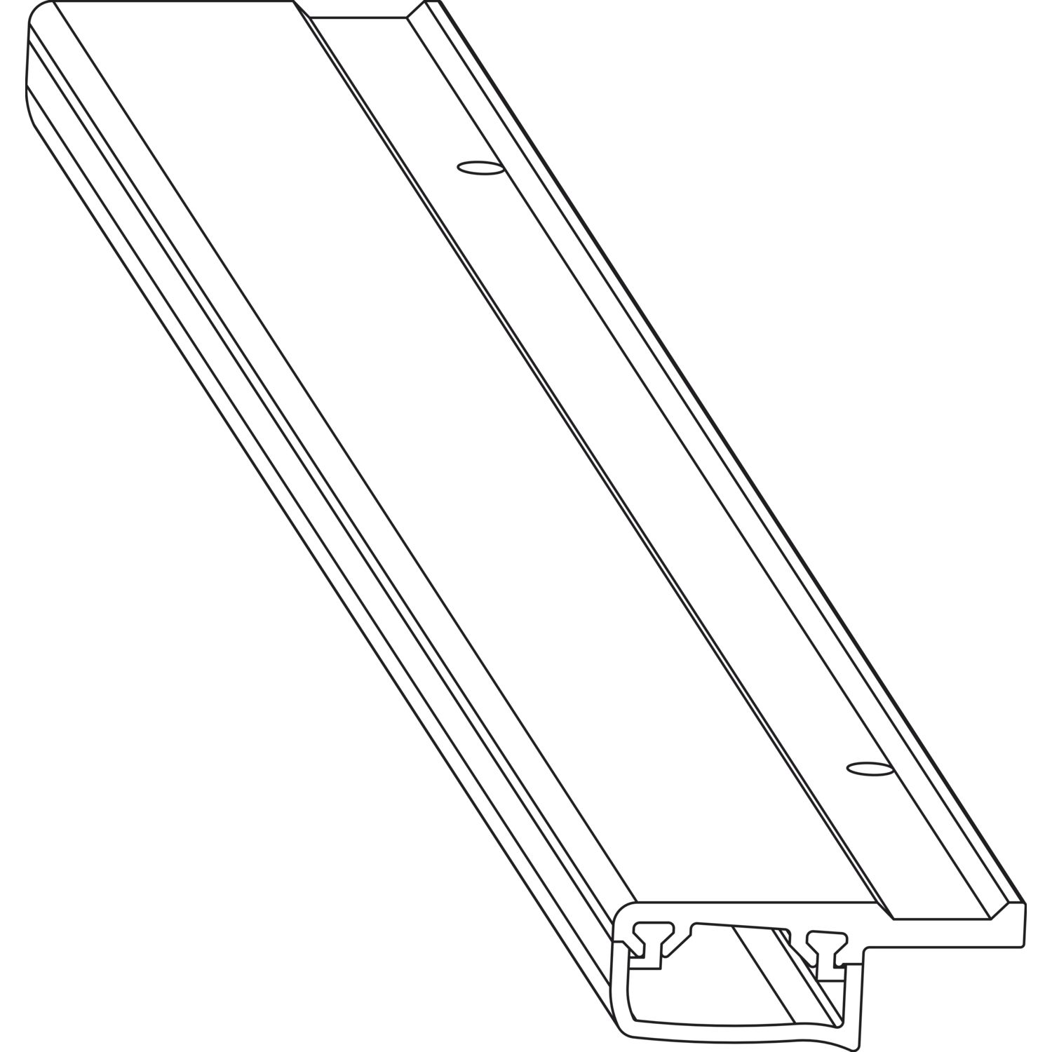 Maco #479211 HS Obere Dichtungsschiene für schmalen Querbalken, L=3500 mm, schwarz