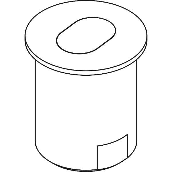 Hawa Bodenhülsen mit Deckel Stahl verchromt