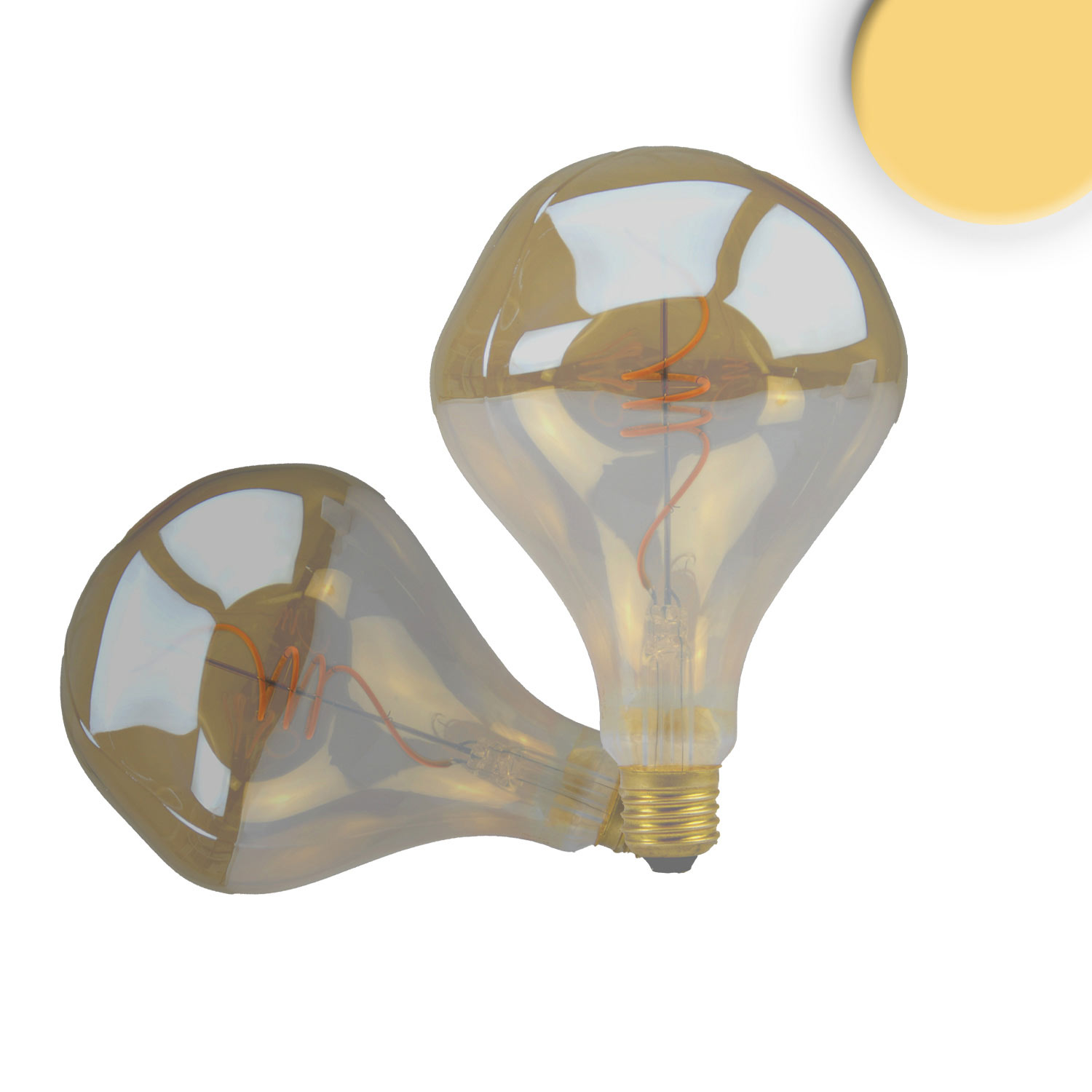 ISOLED E27 Vintage Line LED Roundbulb A125 unregular Amber 4W 2200K ISOLED E27 Vintage Line LED Roundbulb A125 unregular Amber 4W 2200K