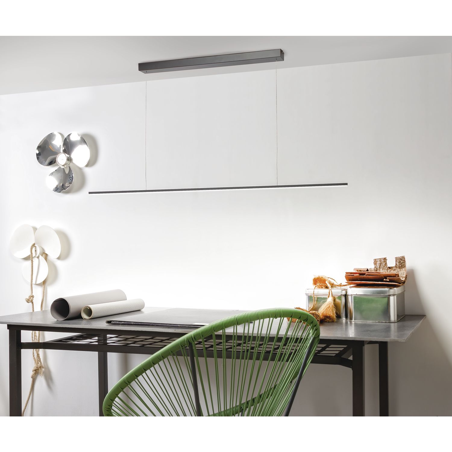 Pendelleuchte LD 8104 P 4000 K neutralweiß 1490 mm schwarz